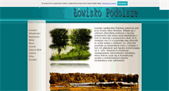 Desktop Screenshot of lowisko-podolsze.pl